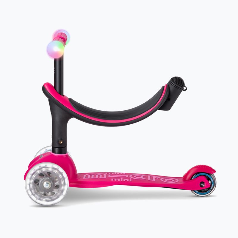 Hulajnoga trójkołowa dziecięca Micro Mini2grow Magic LED pink 7