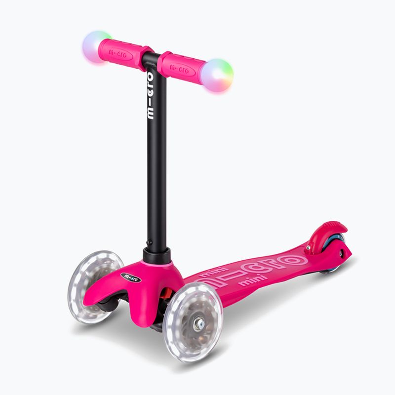 Hulajnoga trójkołowa dziecięca Micro Mini2grow Magic LED pink 9