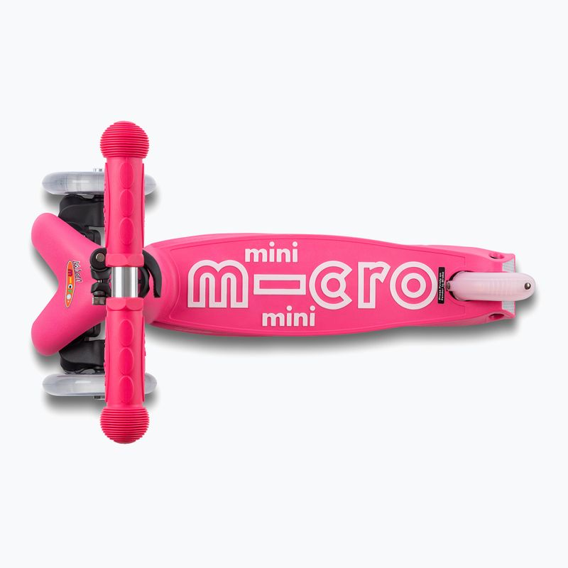 Hulajnoga trójkołowa dziecięca Micro Mini Deluxe Foldable LED pink 5