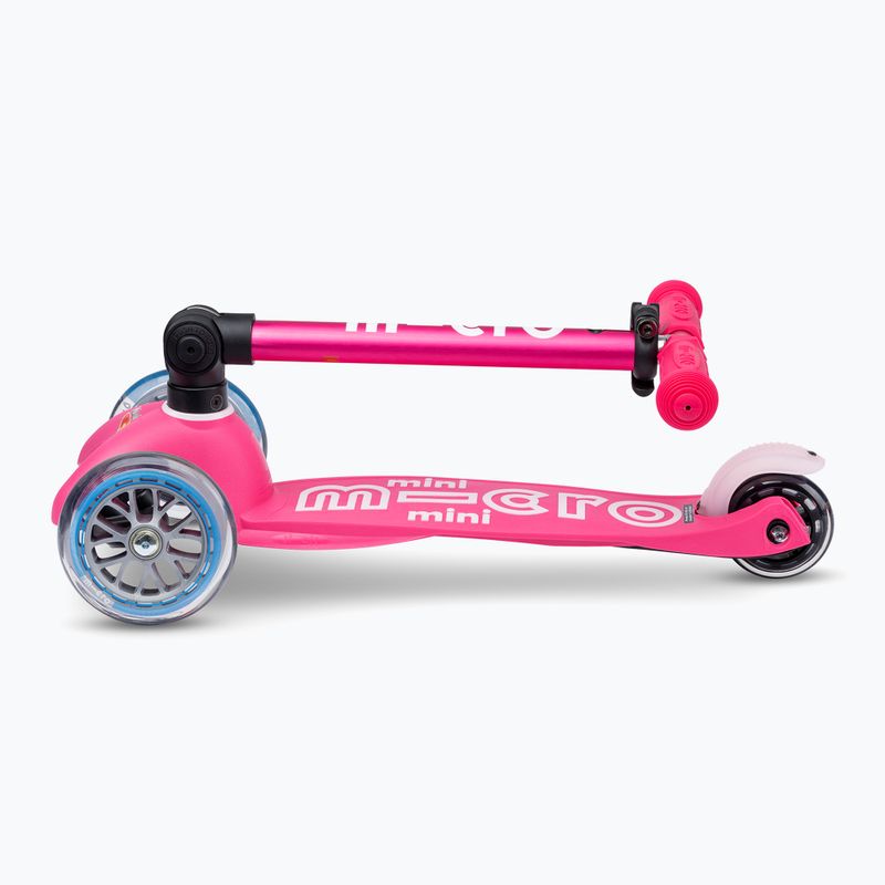 Hulajnoga trójkołowa dziecięca Micro Mini Deluxe Foldable LED pink 6
