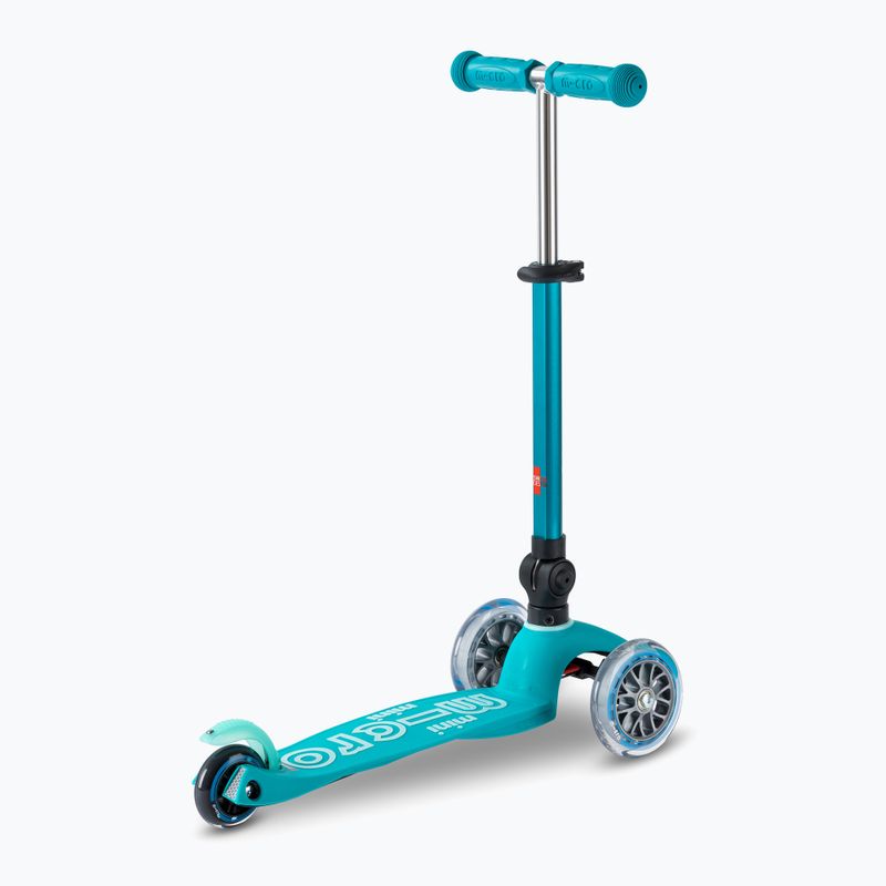 Hulajnoga trójkołowa dziecięca Micro Mini Deluxe Foldable LED aqua 4