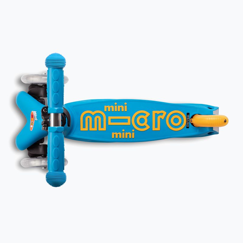 Hulajnoga trójkołowa dziecięca Micro Mini Deluxe Foldable LED ocean blue 5