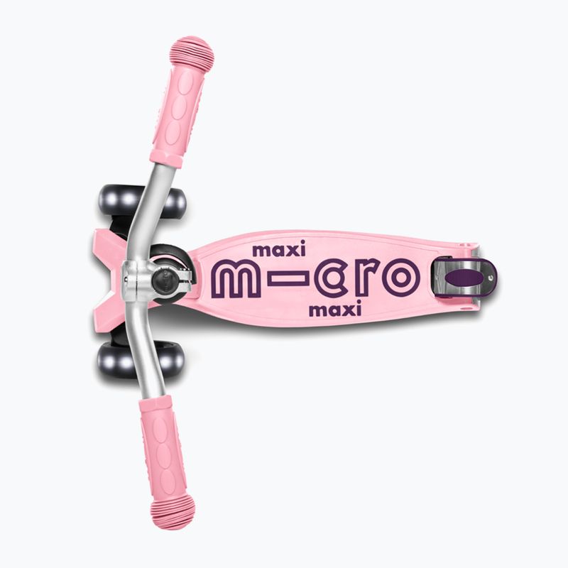 Hulajnoga trójkołowa dziecięca Micro Maxi Micro Deluxe Pro LED rose 6