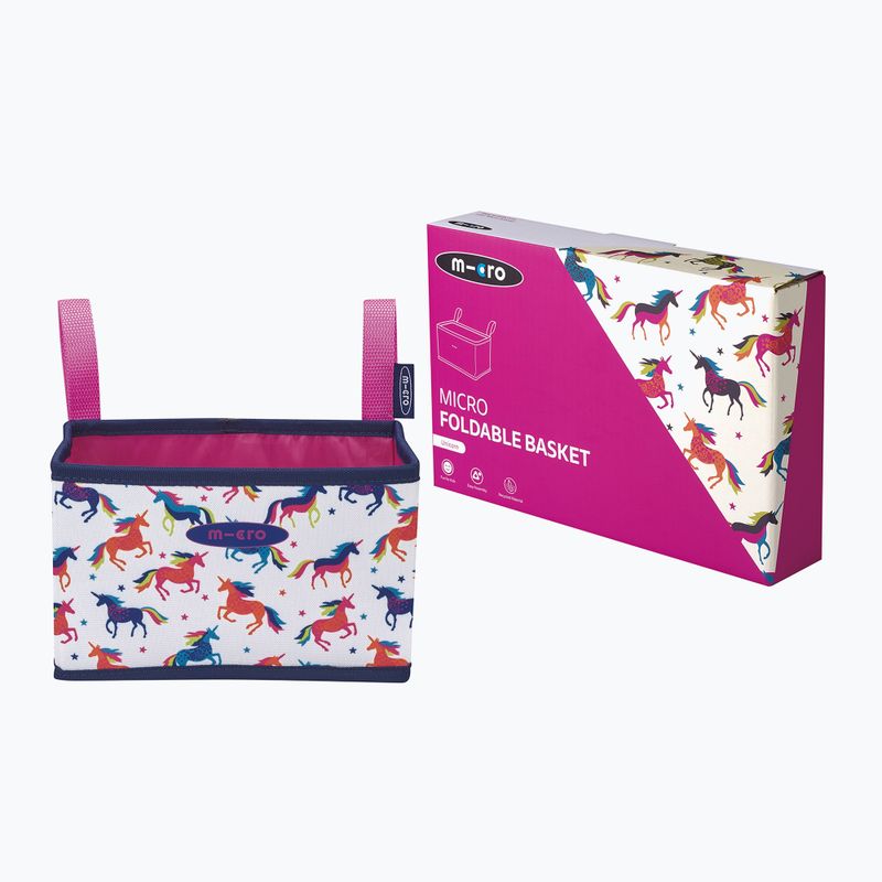 Koszyk na kierownicę dziecięcy Micro Foldable Basket unicorn 3