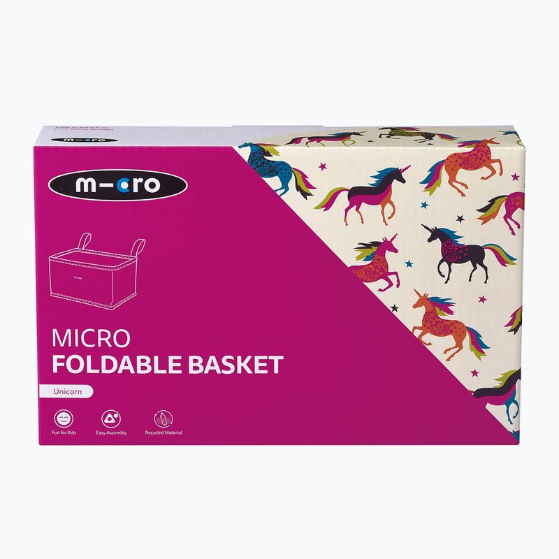 Koszyk na kierownicę dziecięcy Micro Foldable Basket unicorn 4