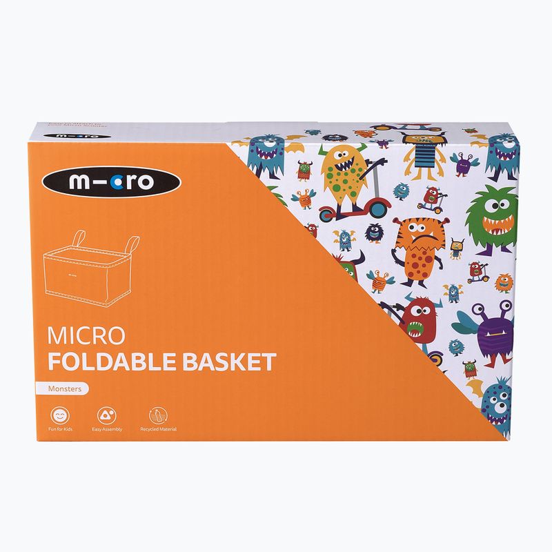 Koszyk na kierownicę dziecięcy Micro Foldable Basket monsters 4