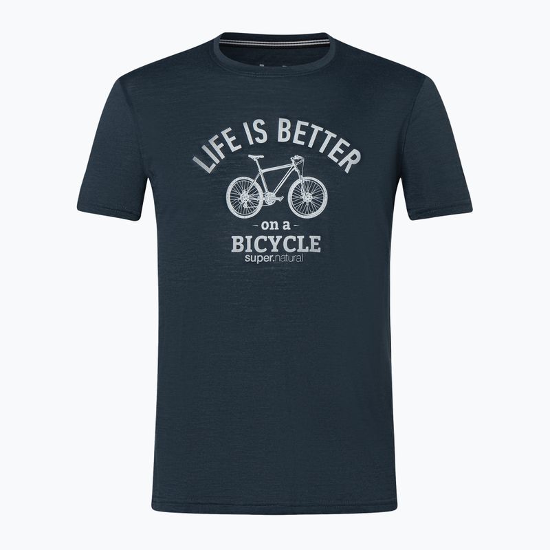 Koszulka męska super.natural Better Bike Tee blueberry/vapor grey 3