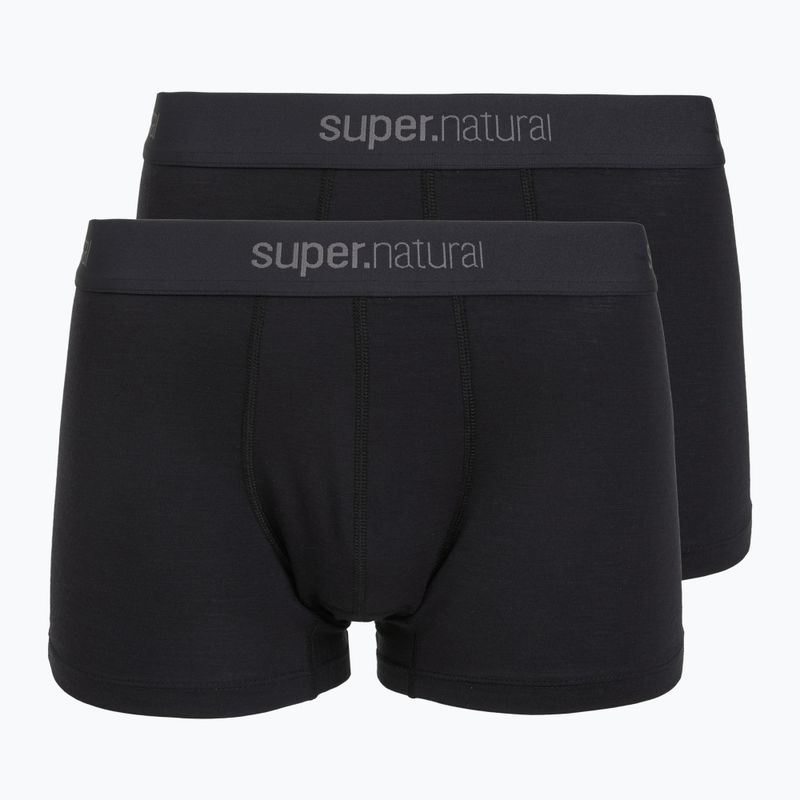 Bokserki termoaktywne męskie super.natural Tundra 175 2 pary jet black/jet black
