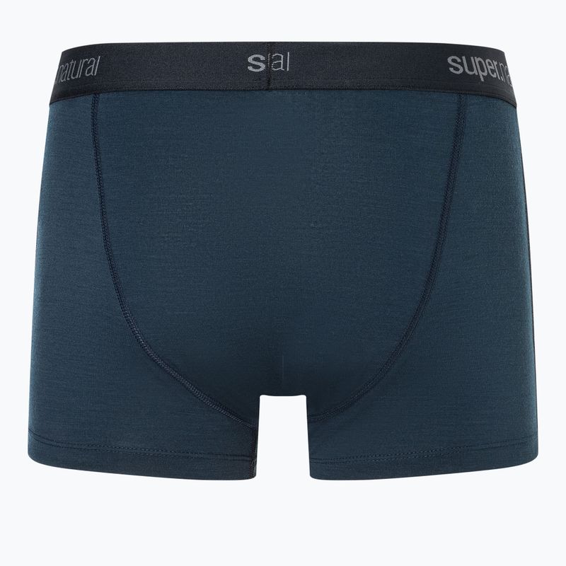 Bokserki termoaktywne męskie super.natural Tundra 175 2 pary blueberry/blueberry 2