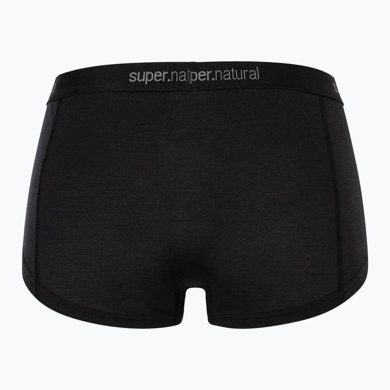 Bokserki termoaktywne damskie super.natural Tundra 175 Boyfriend Hipster jet black 2
