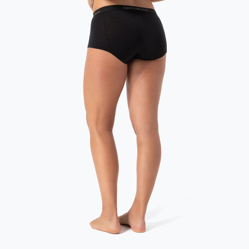 Bokserki termoaktywne damskie super.natural Tundra 175 Boyfriend Hipster jet black 5