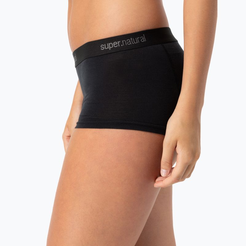 Bokserki termoaktywne damskie super.natural Tundra 175 Boyfriend Hipster jet black 6