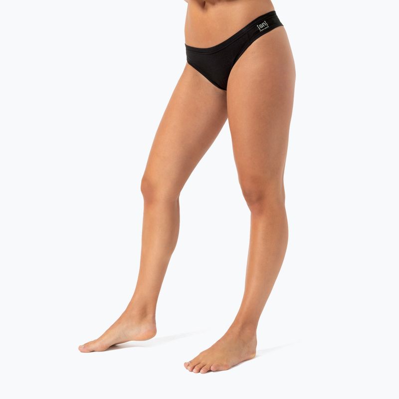 Majtki termoaktywne super.natural Tundra 175 Thong jet black 3