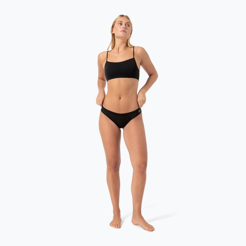 Majtki termoaktywne super.natural Tundra 175 Thong jet black 4