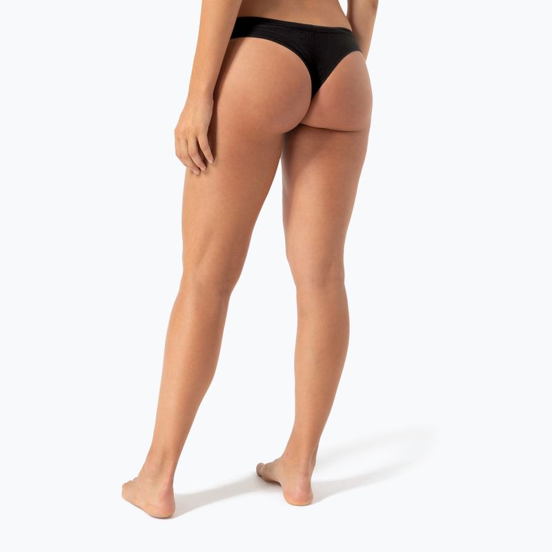 Majtki termoaktywne damskie  super.natural Tundra 175 Thong jet black 5