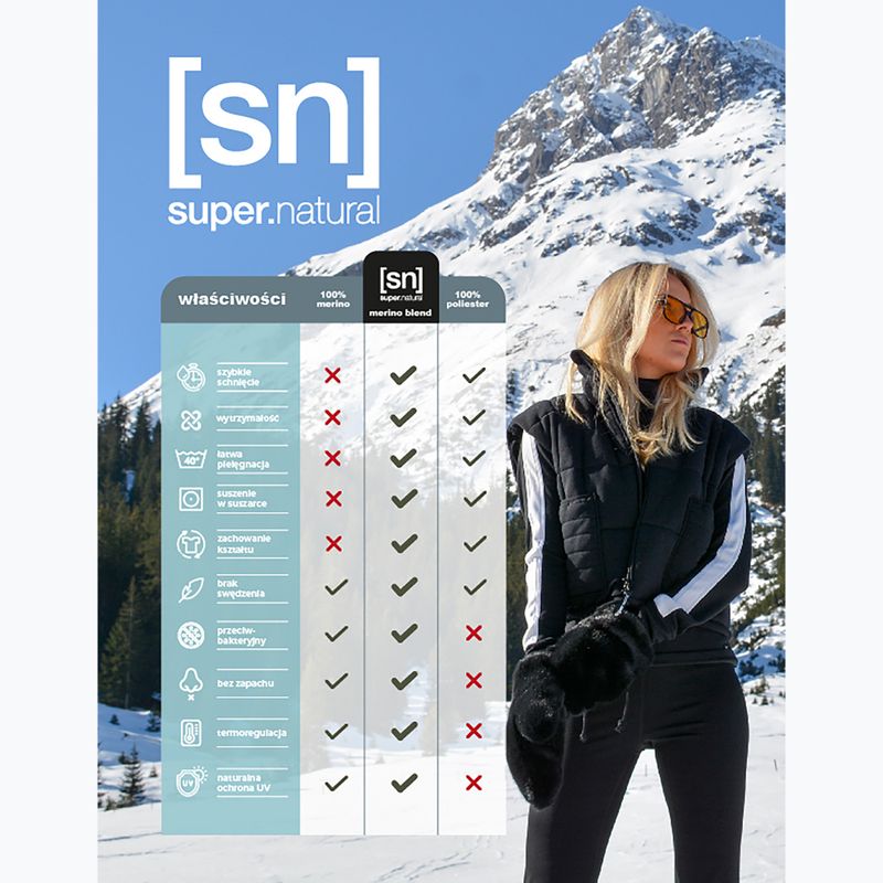 Majtki termoaktywne super.natural Tundra 175 Thong jet black 7