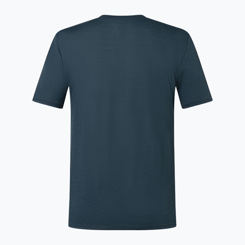Koszulka męska super.natural Sailor Tee blueberry/jet black/high risk red 4