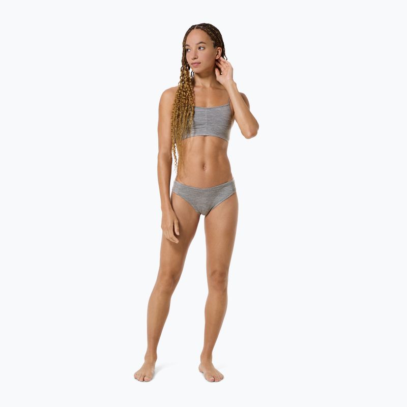 Majtki termoaktywne damskie super.natural Tundra 175 Thong cashmere grey melange 4