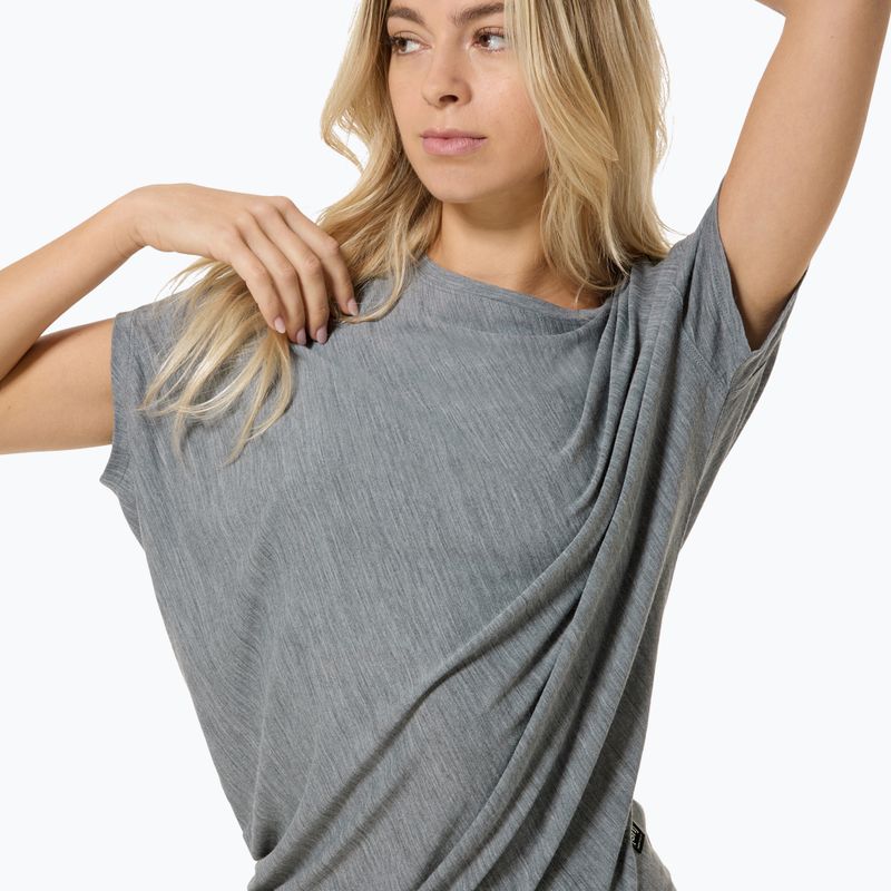 Koszulka do jogi damska super.natural Yoga Loose Tee cashmere grey melange 3
