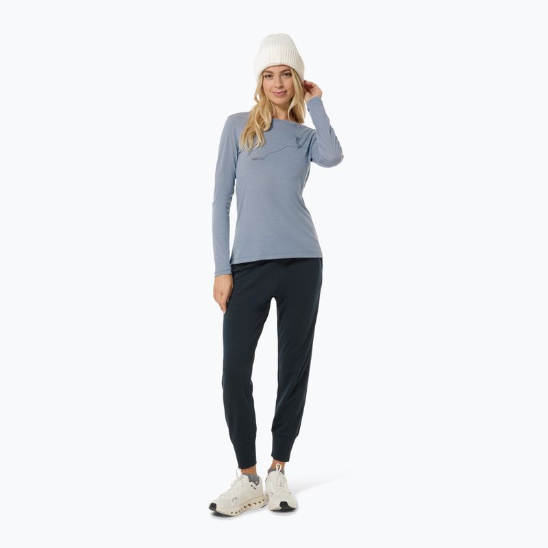 Longsleeve damski super.natural Bergglück flint stone/blueberry 2