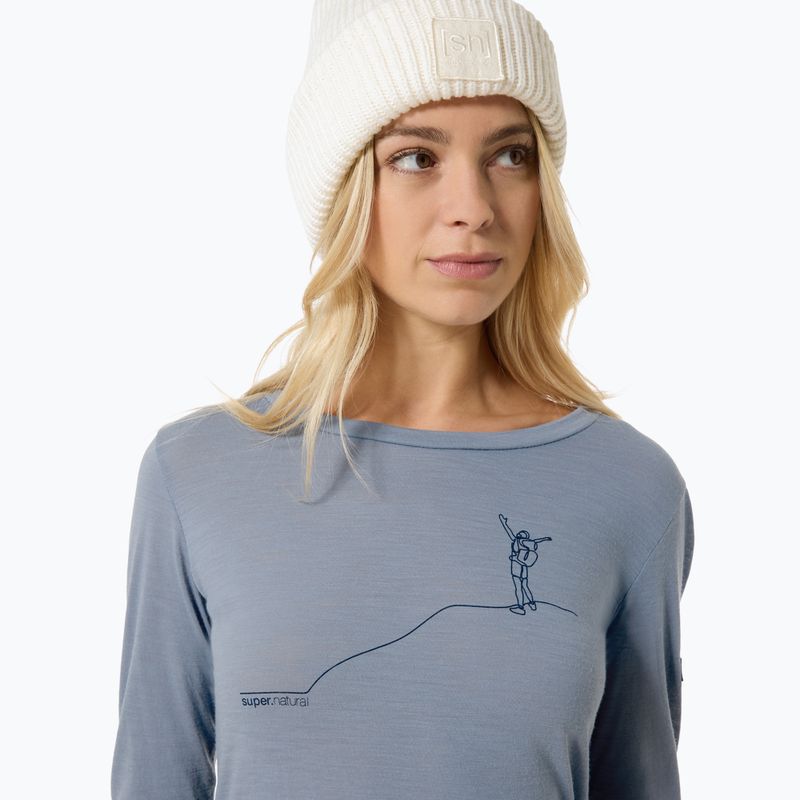 Longsleeve damski super.natural Bergglück flint stone/blueberry 3