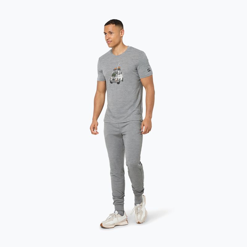 Koszulka męska super.natural Carski cashmere grey melange/various 2