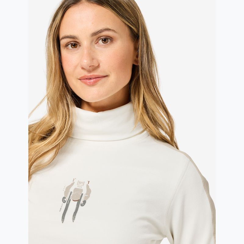 Sweter damski Super.Natural Racing Team Roll Neck fresh white / w. pepper / various 3