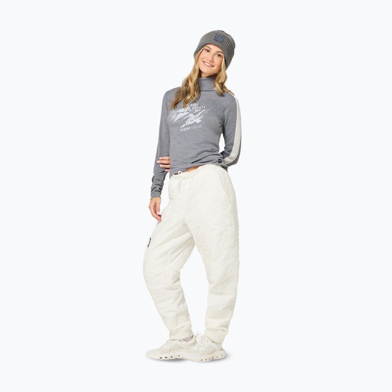 Sweter damski Super.Natural Freeride Roll Neck cashmere grey melange / f. white / f. white 2