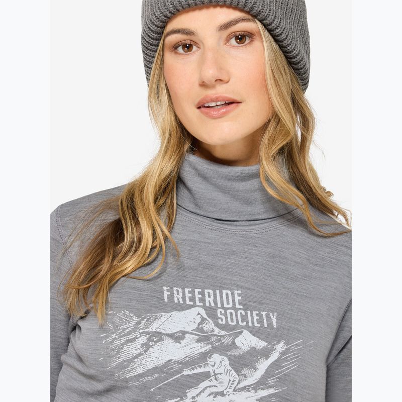 Sweter damski Super.Natural Freeride Roll Neck cashmere grey melange / f. white / f. white 3