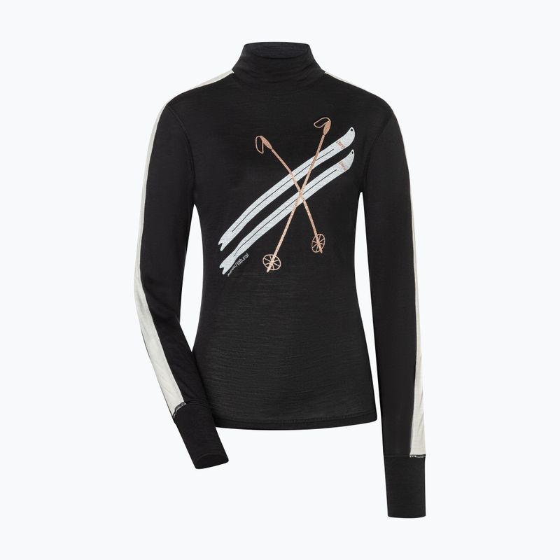 Longsleeve damski super.natural KryTeeede Col T-Neck Light jet black/white/mountain trail gl/white 4