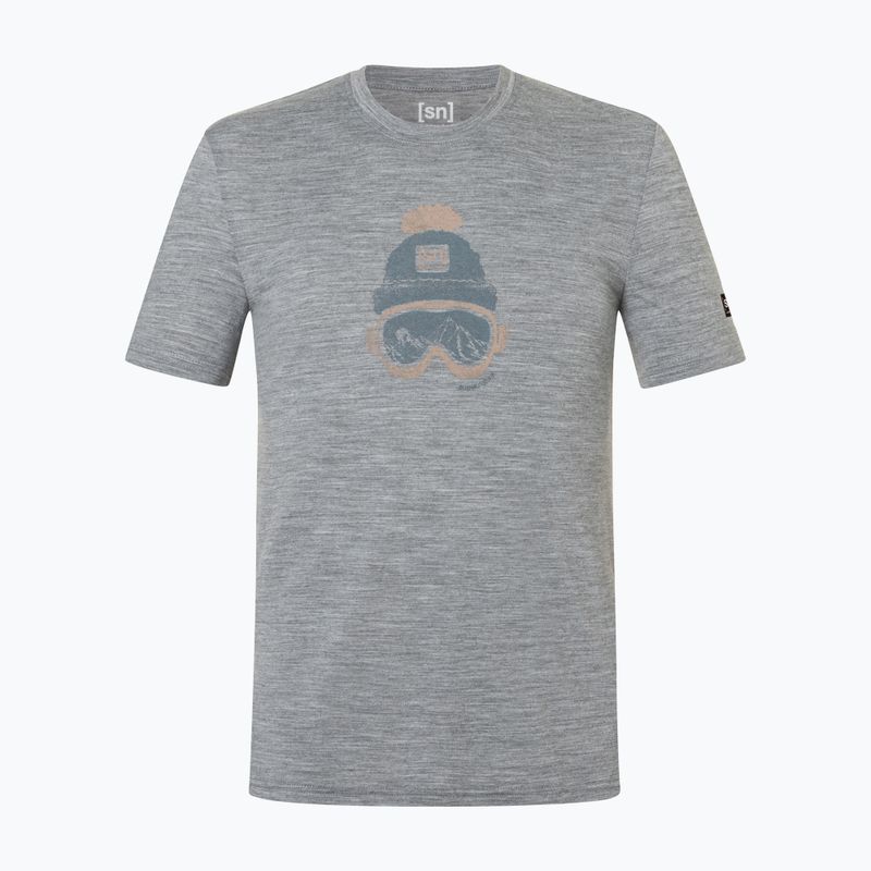 Koszulka męska super.natural Gogeanie cashmere grey melange/various 4