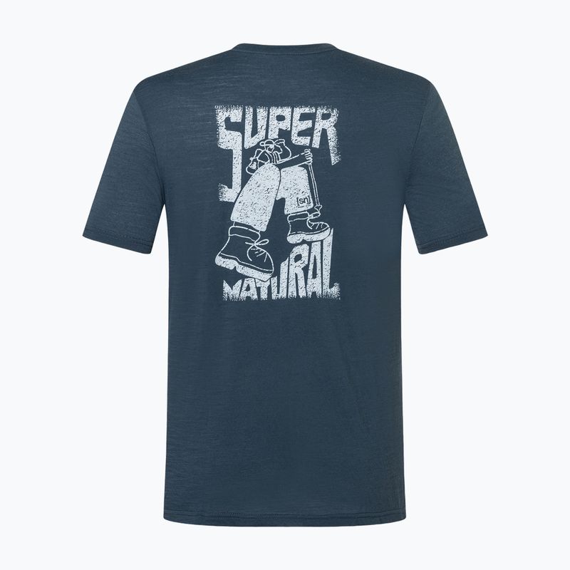 Koszulka męska super.natural Peak Lovers blueberry/vapor grey 6