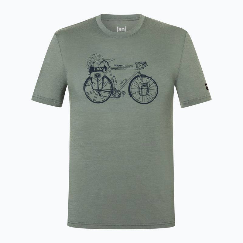 Koszulka męska super.natural Wander Wheel Tee eucalyptus/blueberry 4