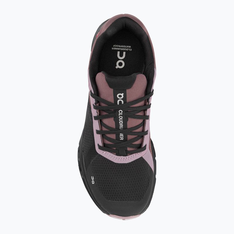Buty do biegania damskie On Cloudrunner Waterproof black/grape 8