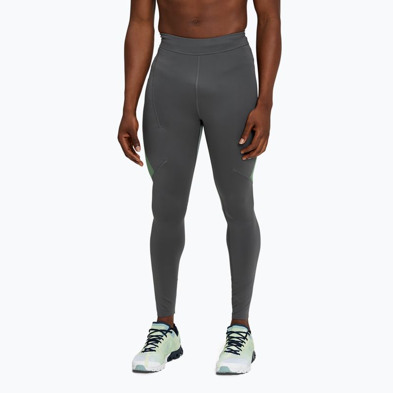 Legginsy do biegania męskie On Running Performance shadow/ivy