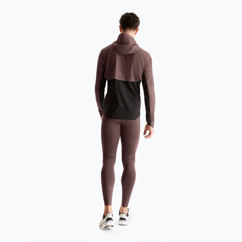 Legginsy do biegania męskie On Running Performance Winter grape 2