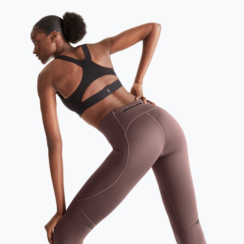 Legginsy do biegania damskie On Performance Winter grape 4