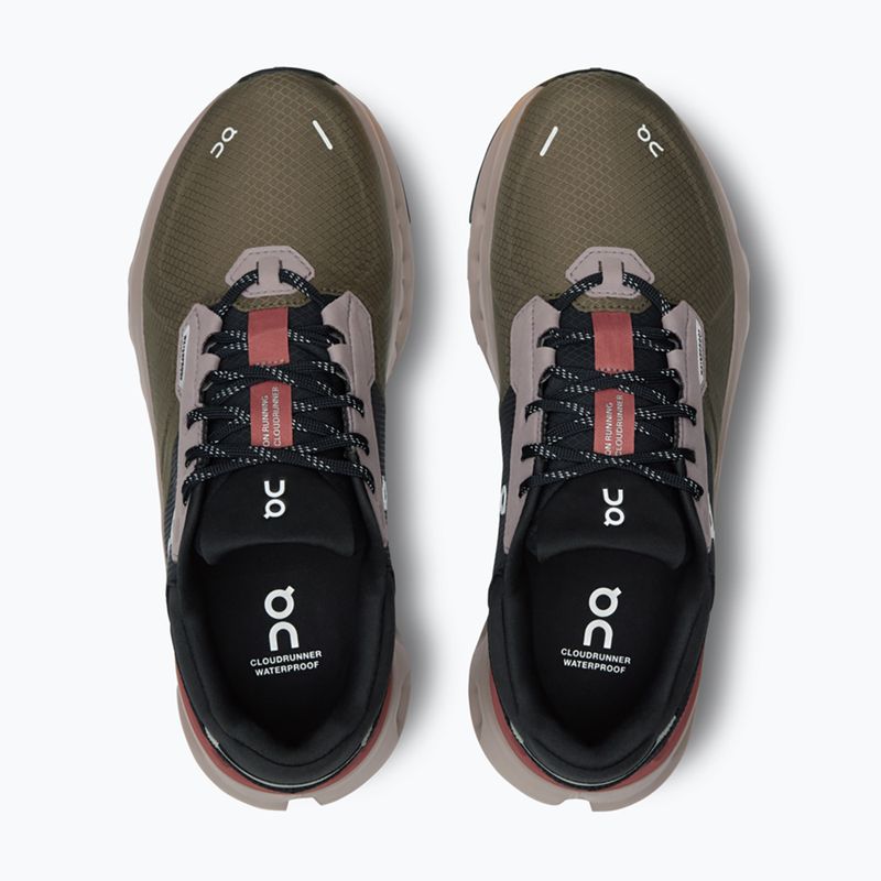 Buty do biegania damskie On Cloudrunner 2 Waterproof olive/mahogany 13