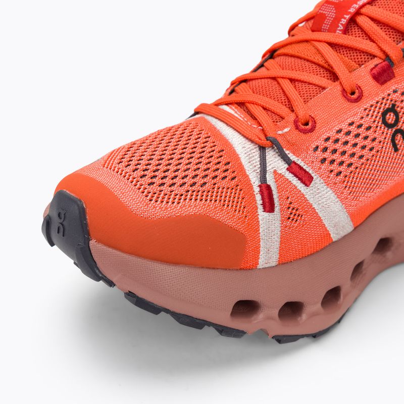 Buty do biegania damskie On Cloudsurfer Trail flame/dustrose 7