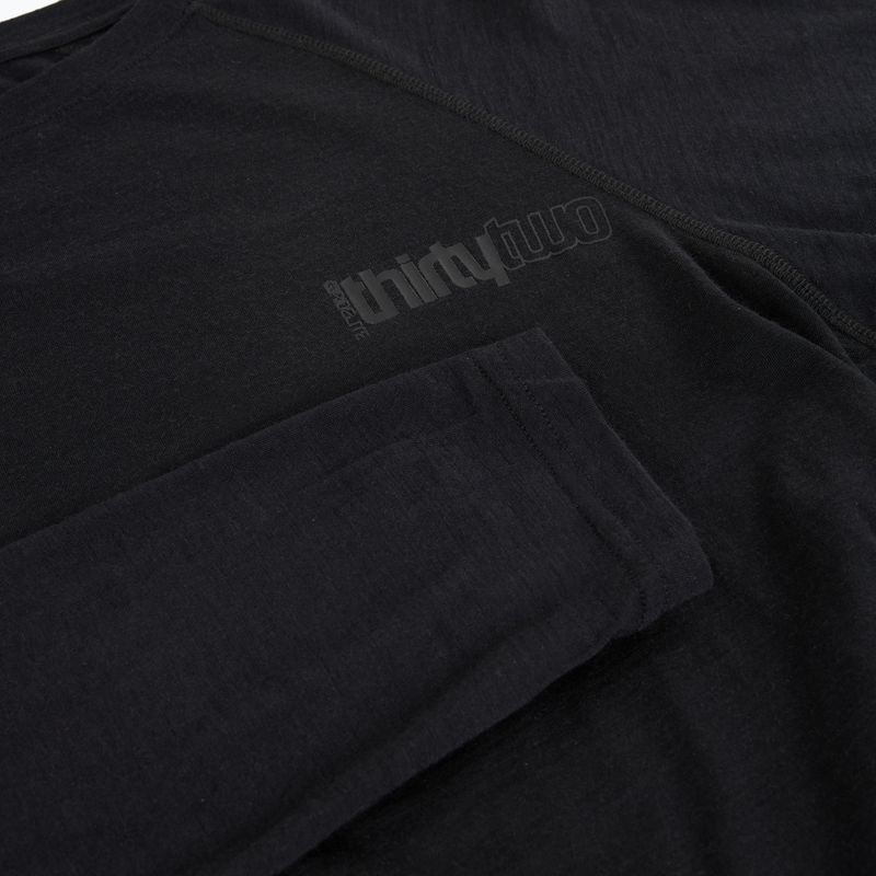 Longsleeve termoaktywny męski ThirtyTwo Ridelite Merino black/black 3