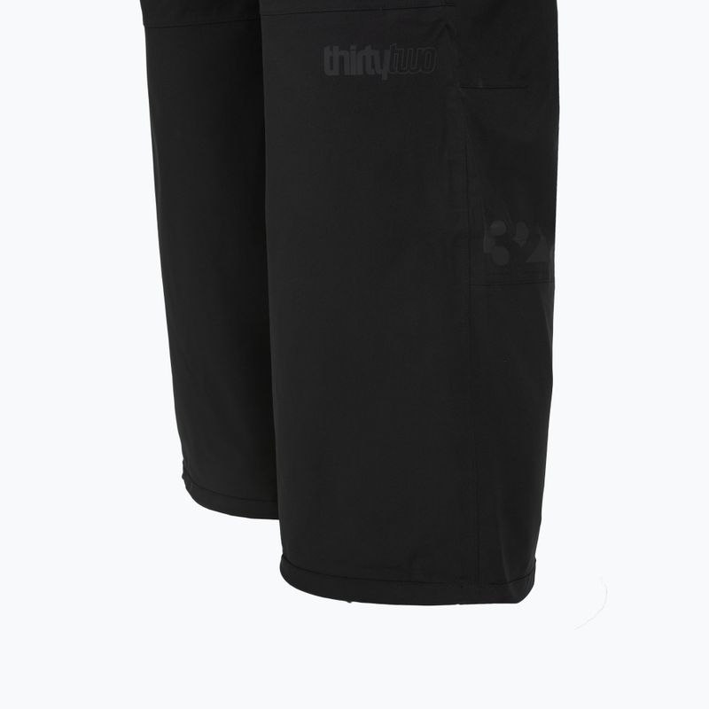 Spodnie snowboardowe męskie ThirtyTwo Basement Bib black 5