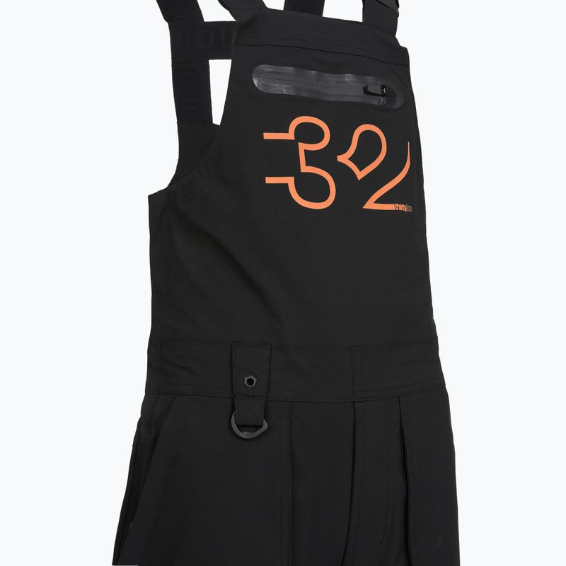 Spodnie snowboardowe dziecięce ThirtyTwo Basement Bib black/orange 4