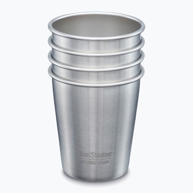 Kubki turystyczne Klean Kanteen Pint Cup 4 sztuki brushed stainless