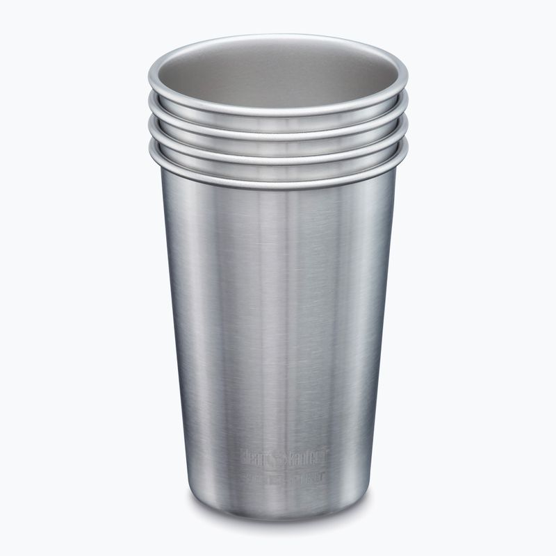 Kubki turystyczne Klean Kanteen Pint Cup 4 sztuki brushed stainless