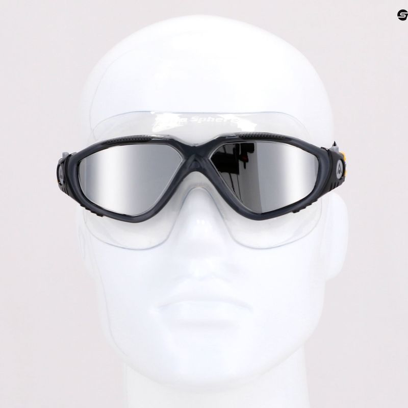 Maska do pływania Aquasphere Vista dark grey/black/mirror silver 7