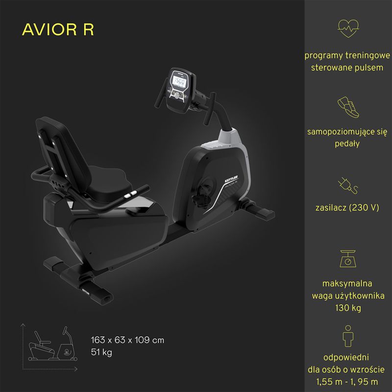 Rower stacjonarny KETTLER Axos Avior R black 2