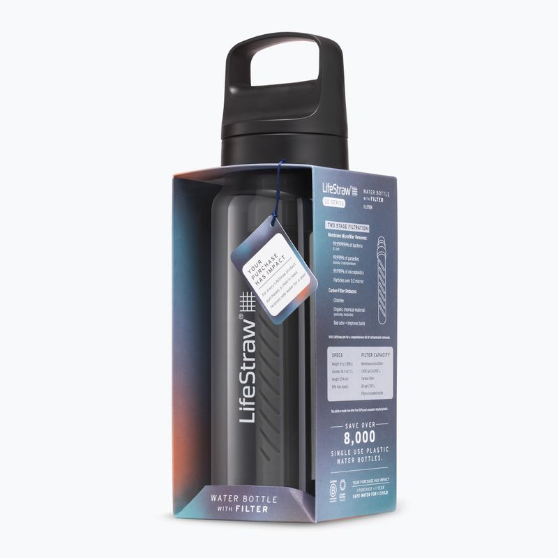 Butelka turystyczna Lifestraw Go 2.0 z filtrem 1 l  black 3