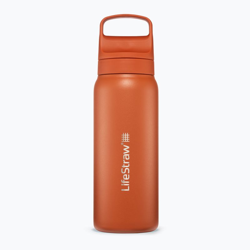 Butelka turystyczna Lifestraw Go 2.0 Steel z filtrem 700 ml kyoto orange