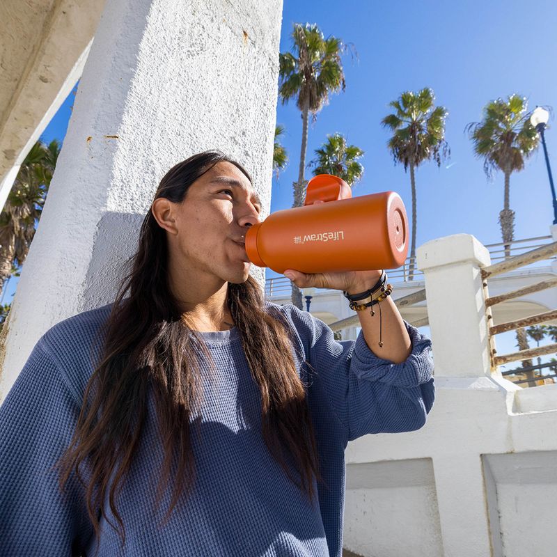 Butelka turystyczna Lifestraw Go 2.0 Steel z filtrem 1 l kyoto orange 5