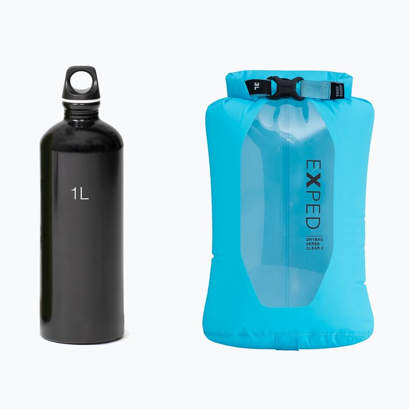 Worek wodoodporny Exped Drybag Versa Clear 3 l cyan 2
